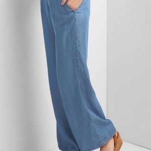 GAP Indigo Tencel Wide Leg Trousers
